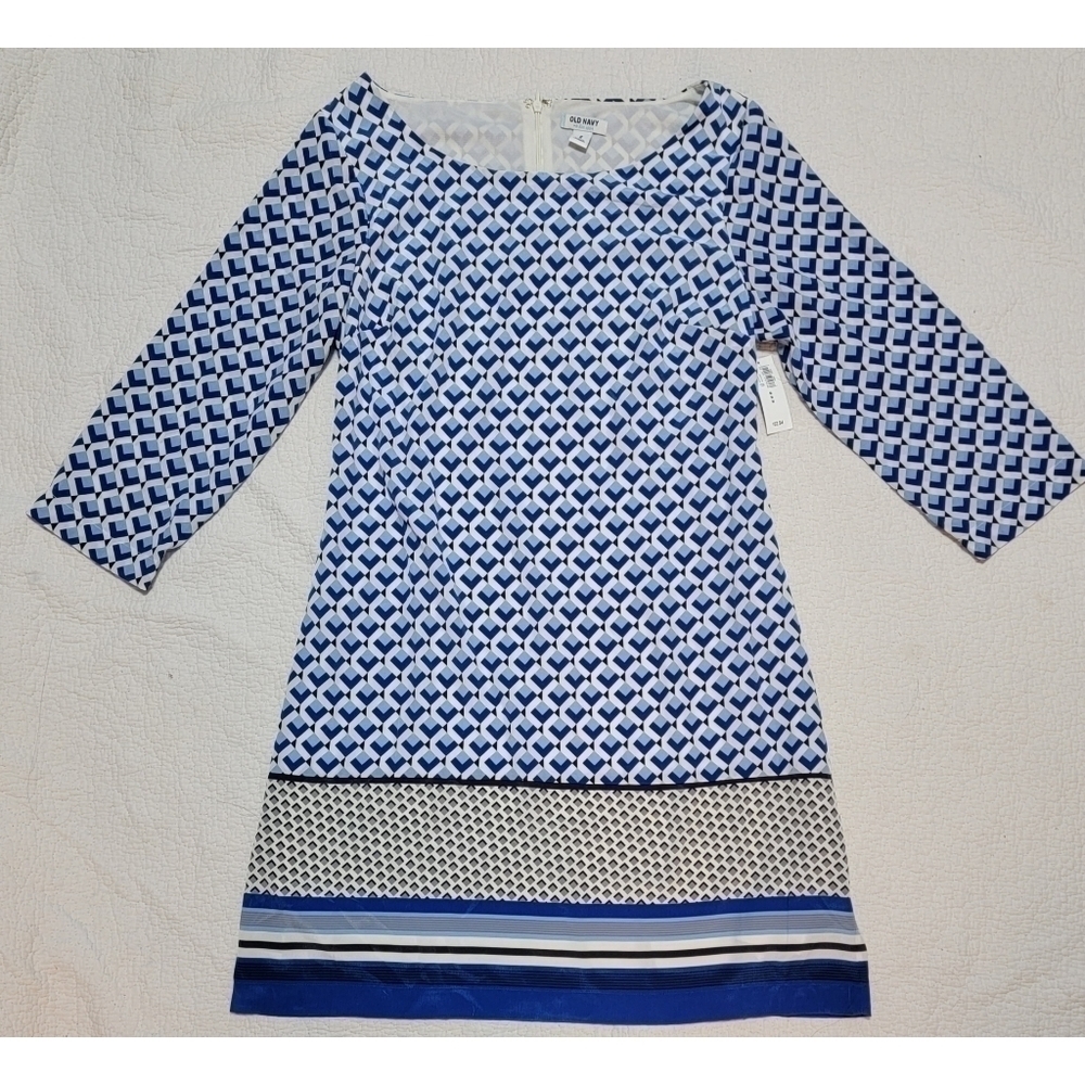 𝅺NWT - Old Navy Geometric Blue Dress